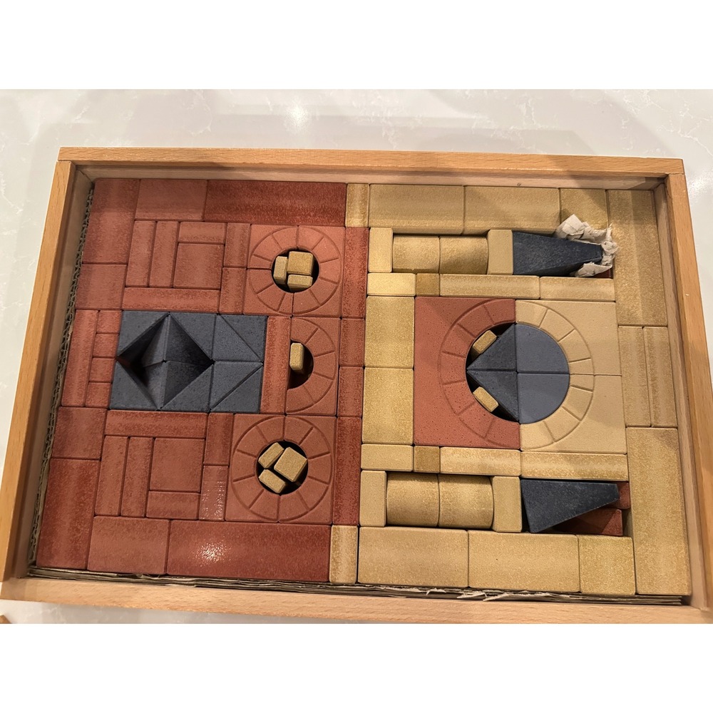 Vintage Anker Steinbaukasten Anchor Stone Building Blocks German Architectural